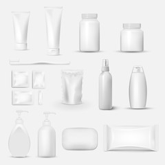 Hygiene, Cleaning set isolated on white background. Vector illustration.