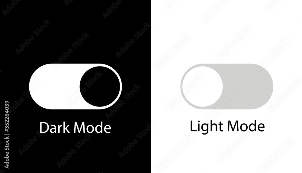 Poster day night switch vector icon. dark mode, light mode switch button. mobile app interface design conce