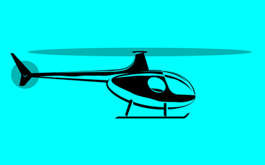 Naklejka na ściany i meble simple drawing of a helicopter on the background
