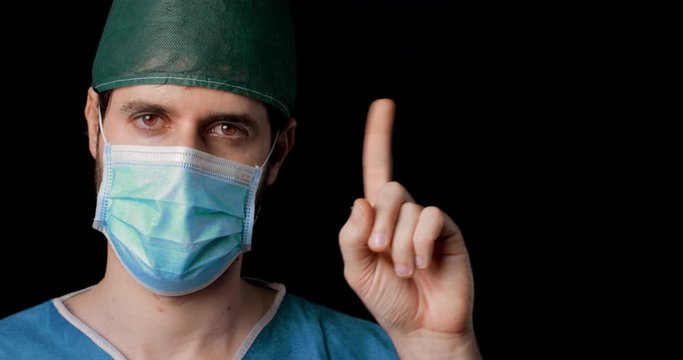 Medico dice di no con il dito