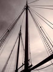 Age of Sail In Black and White with filter