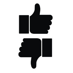 thumb up and down