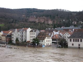 Überschwemmung in Heidelberg