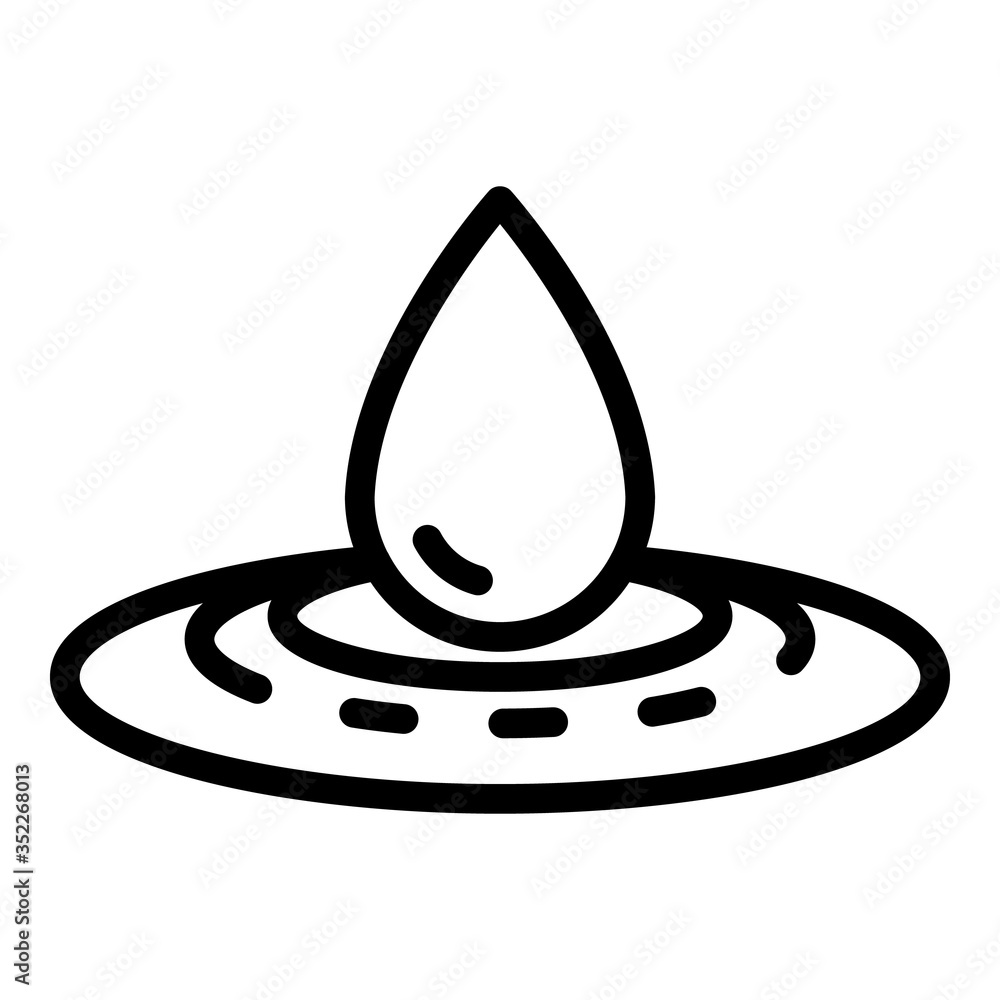 Poster drop in water icon. outline drop in water vector icon for web design isolated on white background