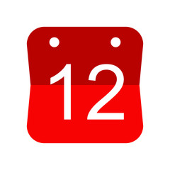 12 Event date icon, Calendar date icon