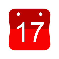 17 Event date icon, Calendar date icon