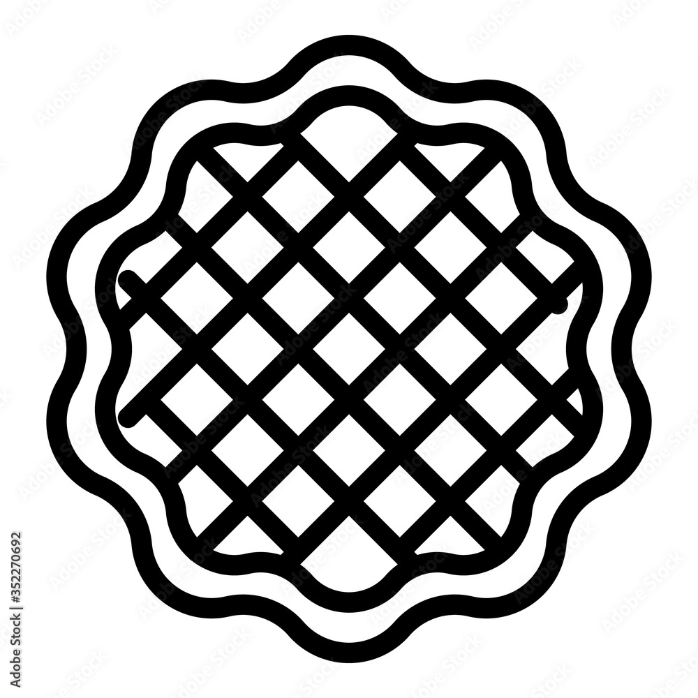 Poster wafer layer icon. outline wafer layer vector icon for web design isolated on white background