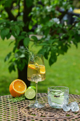 Gin Tonic on the old table