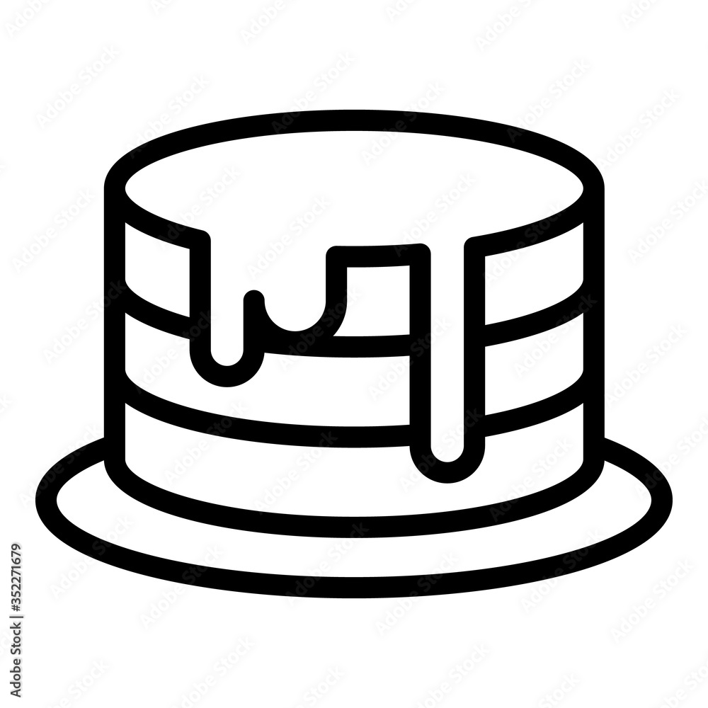 Poster layred cake with cream icon. outline layred cake with cream vector icon for web design isolated on w