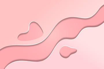 Abstract paper cut banner vector. Banner template with 3d layered paper cut.