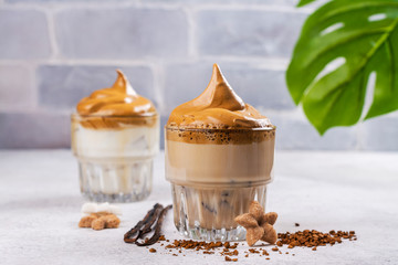 Dalgona korean coffee