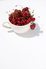 red cherries in a bowl