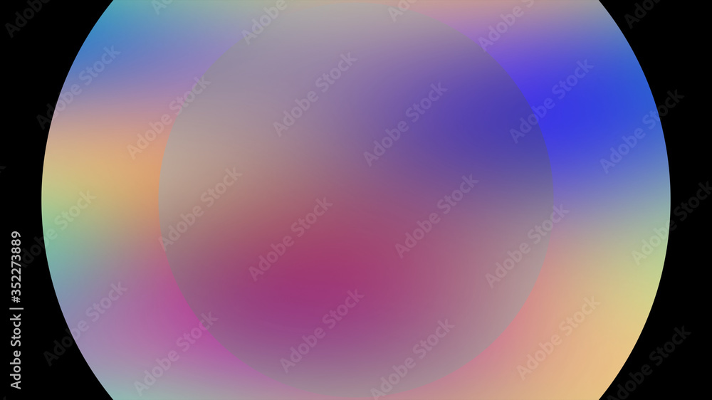 Poster glow spectrum color gradient circle trendy spheres motion background