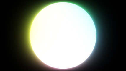 Glow Neon Shiny Light Gradient Circle in Center Close Up Abstract Background