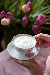 beauty drink coffee cream spring