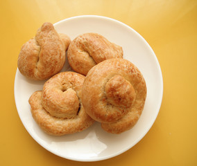 homemade cookies on a plate, whole wheat