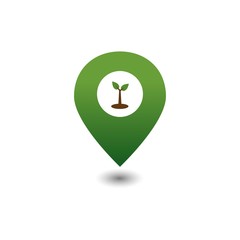 map pointer plant vector design template illustration
