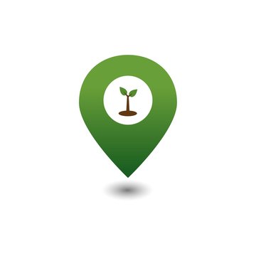map pointer plant vector design template illustration