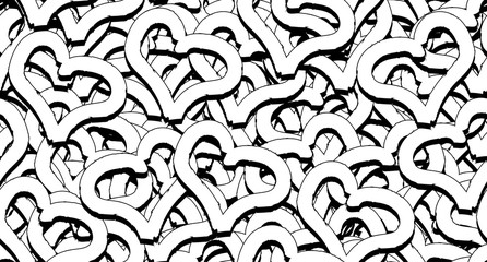 Seamless grunge texture. Monochrome repeating background. Black and white pattern of abstract elements