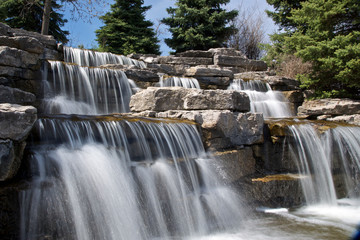 Beauty in nature, the waterfall in the public park at Richmond Hill, Ontario, Canda