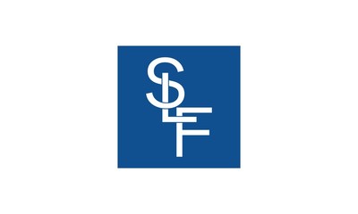slf logo, sign, s, l, f, blue