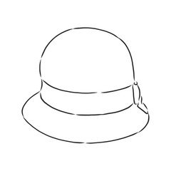 hat vector illustration sketches template. hat, vector sketch illustration