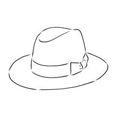 hat vector illustration sketches template. hat, vector sketch illustration