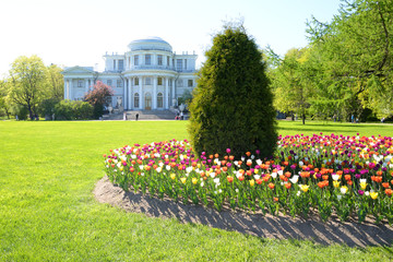 Fototapeta na wymiar Elagin palace in St.Petersburg.
