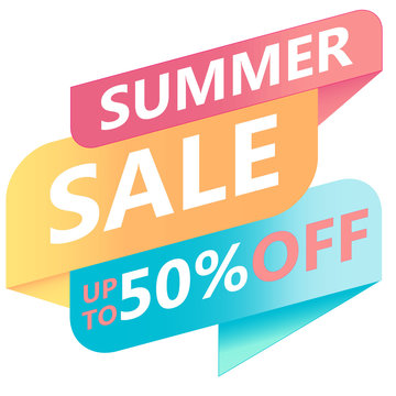 Summer Sale banners ofertas with shapes Modern Style for business Tools for marketing