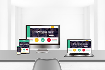 Technology devices with white screen