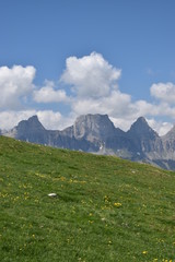 Obraz premium Naturlandschaft in Flumserberg in der Schweiz 17.5.2020