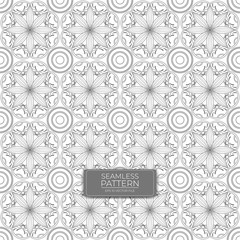 decorative seamless pattern design background, with leaf and flower ornament