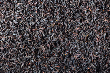 Dried black tea background