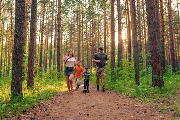 Fototapeta premium family in the woods