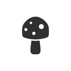 Champignon mushrooms set isolated on white background. Vector illustration.
