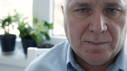 Sick Man Portrait Feeling Bad, Tired, Sad and Disappointed.