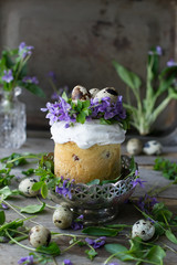easter cake with eggs