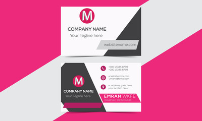 Black business card and visit card template.
