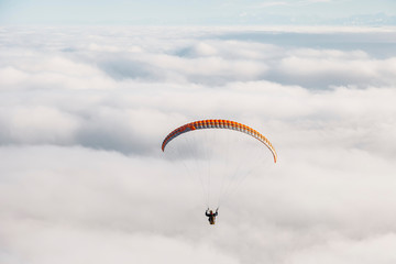 paraglider in the sky