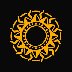 Ancient Civilization Azteck Symbol like a Sun
