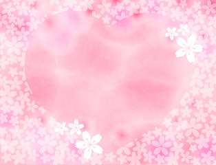 ハートの桜フレーム