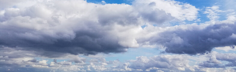 Fototapeta na wymiar blue sky with white clouds - nature background