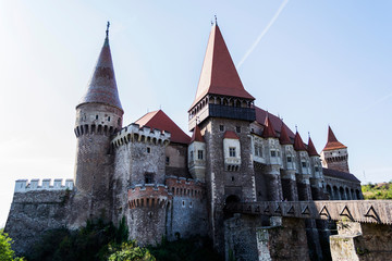 Fototapeta na wymiar Corvin castle or Hunyad castle, Hunedoara, Romania