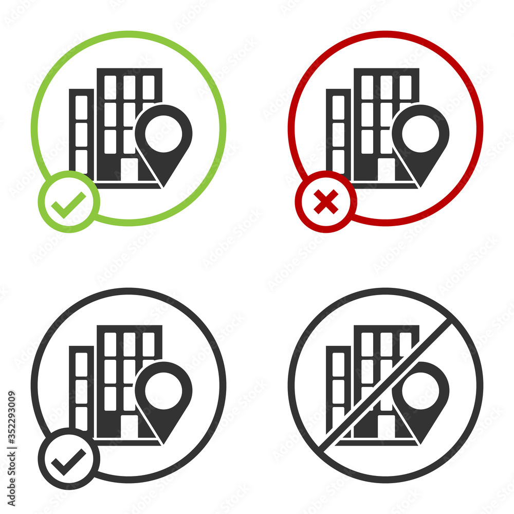 Poster black map pointer with house icon isolated on white background. home location marker symbol. circle 