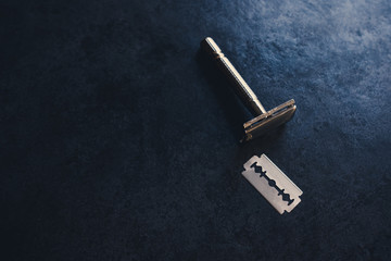 razor on a slate background