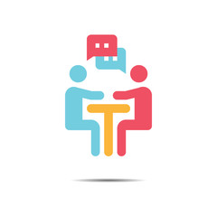 meeting icon business vector illustration