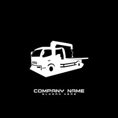 Fototapeta premium truck illustration silhouette abstract logo template vector, cargo logo, delivery cargo trucks, Logistic logo pack