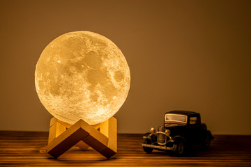 Moon lamp on the table