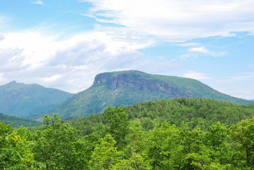 mountain landscape with blue sky