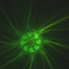 Abstract fractal art background in illustration space geometry. Colorful psychedelic background. Consists of fractal texture and is suitable for use in projects on imagination, creativity and design